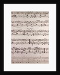 Handwritten sheet music by Anonymous