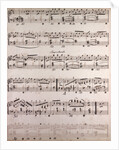 Handwritten sheet music by Anonymous