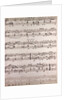 Handwritten sheet music by Anonymous