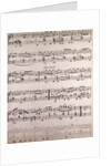 Handwritten sheet music by Anonymous