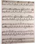 Handwritten sheet music by Anonymous
