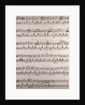 Handwritten sheet music by Anonymous