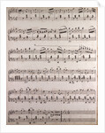 Handwritten sheet music by Anonymous