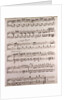 Handwritten sheet music by Anonymous