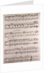 Handwritten sheet music by Anonymous
