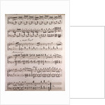 Handwritten sheet music by Anonymous