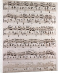 Handwritten sheet music, brillante, tre corde by Anonymous