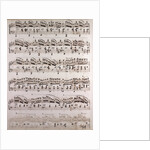 Handwritten sheet music, brillante, tre corde by Anonymous