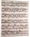 Handwritten sheet music, crecendo, grazioso by Anonymous