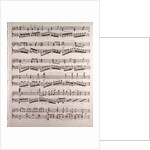 Handwritten sheet music by Anonymous