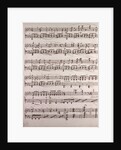Handwritten sheet music by Anonymous