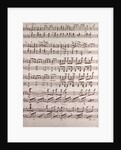 Handwritten sheet music by Anonymous
