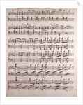 Handwritten sheet music by Anonymous