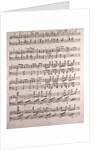 Handwritten sheet music by Anonymous