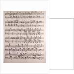 Handwritten sheet music by Anonymous
