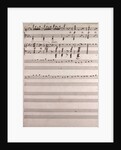 Handwritten sheet music by Anonymous