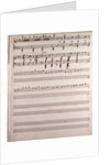 Handwritten sheet music by Anonymous