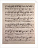 Handwritten sheet music by Anonymous