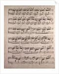 Handwritten sheet music by Anonymous