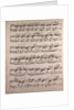 Handwritten sheet music by Anonymous