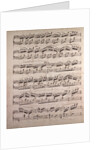 Handwritten sheet music by Anonymous