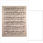 Handwritten sheet music by Anonymous