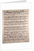 Handwritten sheet music, ben marcato il tema by Anonymous