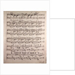 Handwritten sheet music, ben marcato il tema by Anonymous