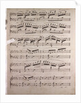 Handwritten sheet music by Anonymous
