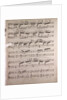 Handwritten sheet music by Anonymous