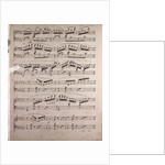 Handwritten sheet music by Anonymous