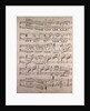 Handwritten sheet music, plus anime, ben marcato by Anonymous