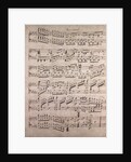 Handwritten sheet music, plus anime, ben marcato by Anonymous
