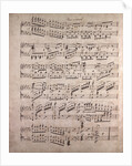Handwritten sheet music, plus anime, ben marcato by Anonymous