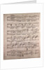 Handwritten sheet music, plus anime, ben marcato by Anonymous