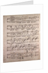 Handwritten sheet music, plus anime, ben marcato by Anonymous
