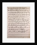 Handwritten sheet music by Anonymous