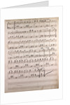 Handwritten sheet music by Anonymous