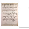 Handwritten sheet music by Anonymous