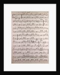 Handwritten sheet music by Anonymous