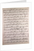 Handwritten sheet music by Anonymous