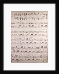 Handwritten sheet music by Anonymous