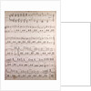Handwritten sheet music by Anonymous