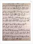 Handwritten sheet music by Anonymous