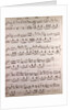 Handwritten sheet music by Anonymous