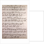 Handwritten sheet music by Anonymous