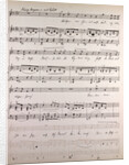 Handwritten sheet music by Anonymous
