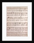 Handwritten sheet music by Anonymous