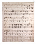 Handwritten sheet music by Anonymous