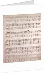 Handwritten sheet music by Anonymous